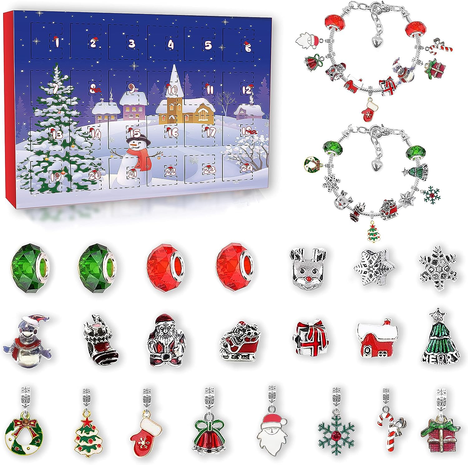 Awutzut Adventskalender 2025 für Kinder mit 22 Charms und Weihnachtsfreude Weihnachtskalender